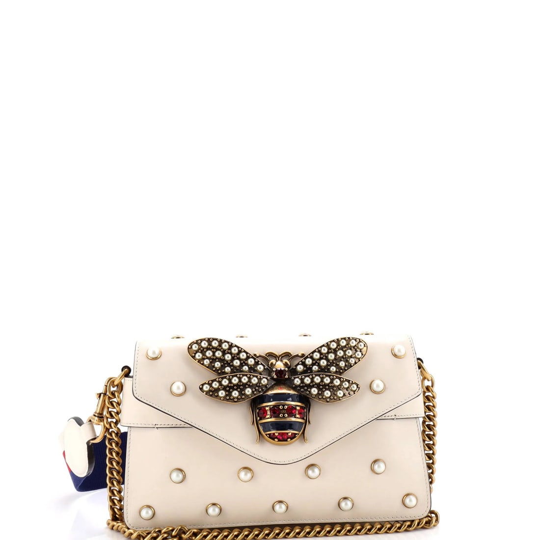 Mini Gucci Broadway Pearly Bee Shoulder Bag Embellished Leather: Mini Gucci Broadway Pearly Bee Shoulder Bag Embellished Leather This listing features Mini Gucci Broadway Pearly Bee Shoulder Bag Embellished Leather. Item specifics are provided below. Item