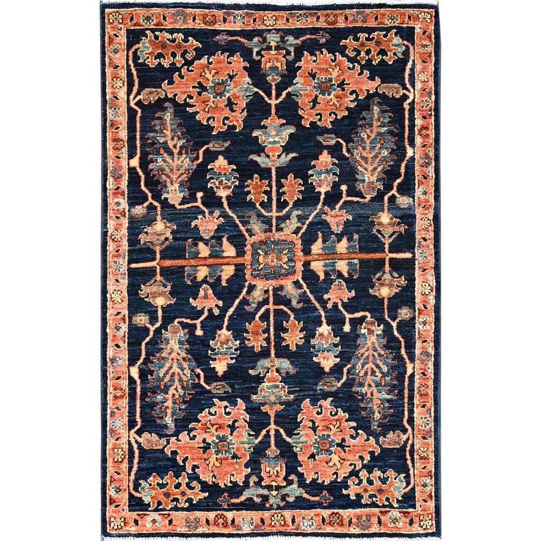 Oriental 2'8"x4'2" Blue Antiqued Heris Design Rug Hand Knotted Pure Wool: Oriental 2'8"x4'2" Blue Antiqued Heris Design Rug Hand Knotted Pure Wool This listing features Oriental 2'8"x4'2" Blue Antiqued Heris Design Rug Hand Knotted Pure Wool. Item specifics are provided bel
