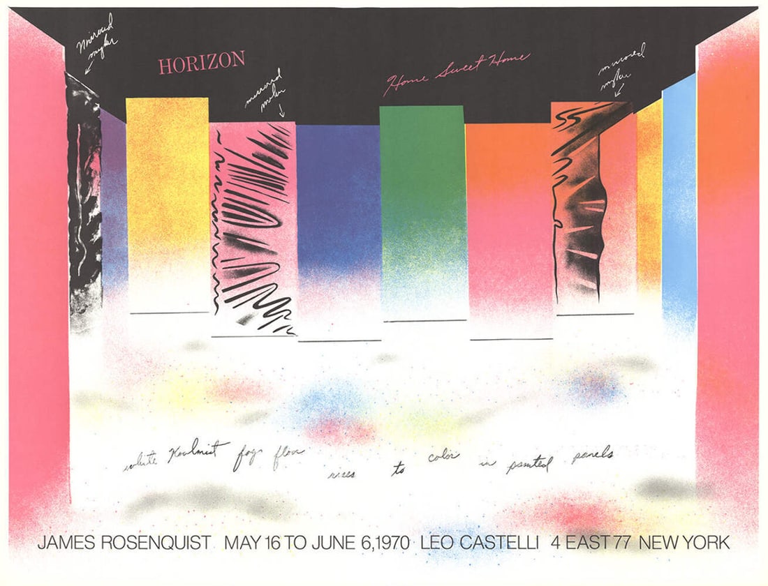 Multicolor JAMES ROSENQUIST Horizon @ Leo Castelli 21" x 27" Poster 1970 Pop Art: Multicolor JAMES ROSENQUIST Horizon @ Leo Castelli 21" x 27" Poster 1970 Pop Art This listing features Multicolor JAMES ROSENQUIST Horizon @ Leo Castelli 21" x 27" Poster 1970 Pop Art. Item specifics