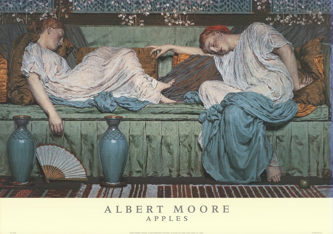 Green ALBERT MOORE Apples 22.5" x 32" Offset Lithograph 1994 Romanticism Blue: Green ALBERT MOORE Apples 22.5" x 32" Offset Lithograph 1994 Romanticism Blue This listing features Green ALBERT MOORE Apples 22.5" x 32" Offset Lithograph 1994 Romanticism Blue. Item specifics are pr