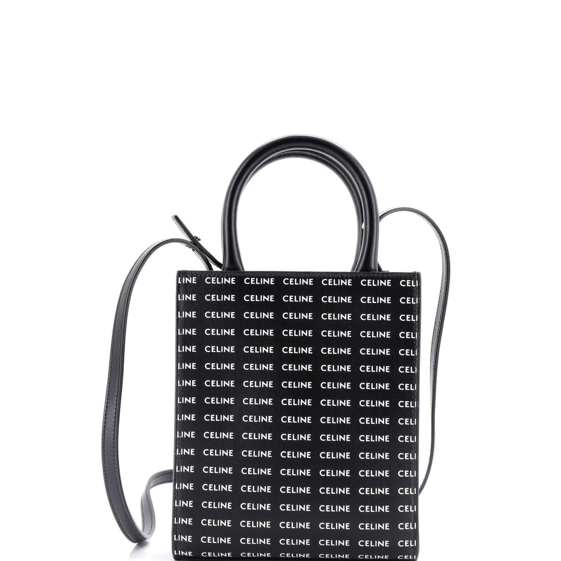 Mini Celine Vertical Cabas Tote All Over Logo Print Leather: Mini Celine Vertical Cabas Tote All Over Logo Print Leather This listing features Mini Celine Vertical Cabas Tote All Over Logo Print Leather. Item specifics are provided below. Item Specifics: