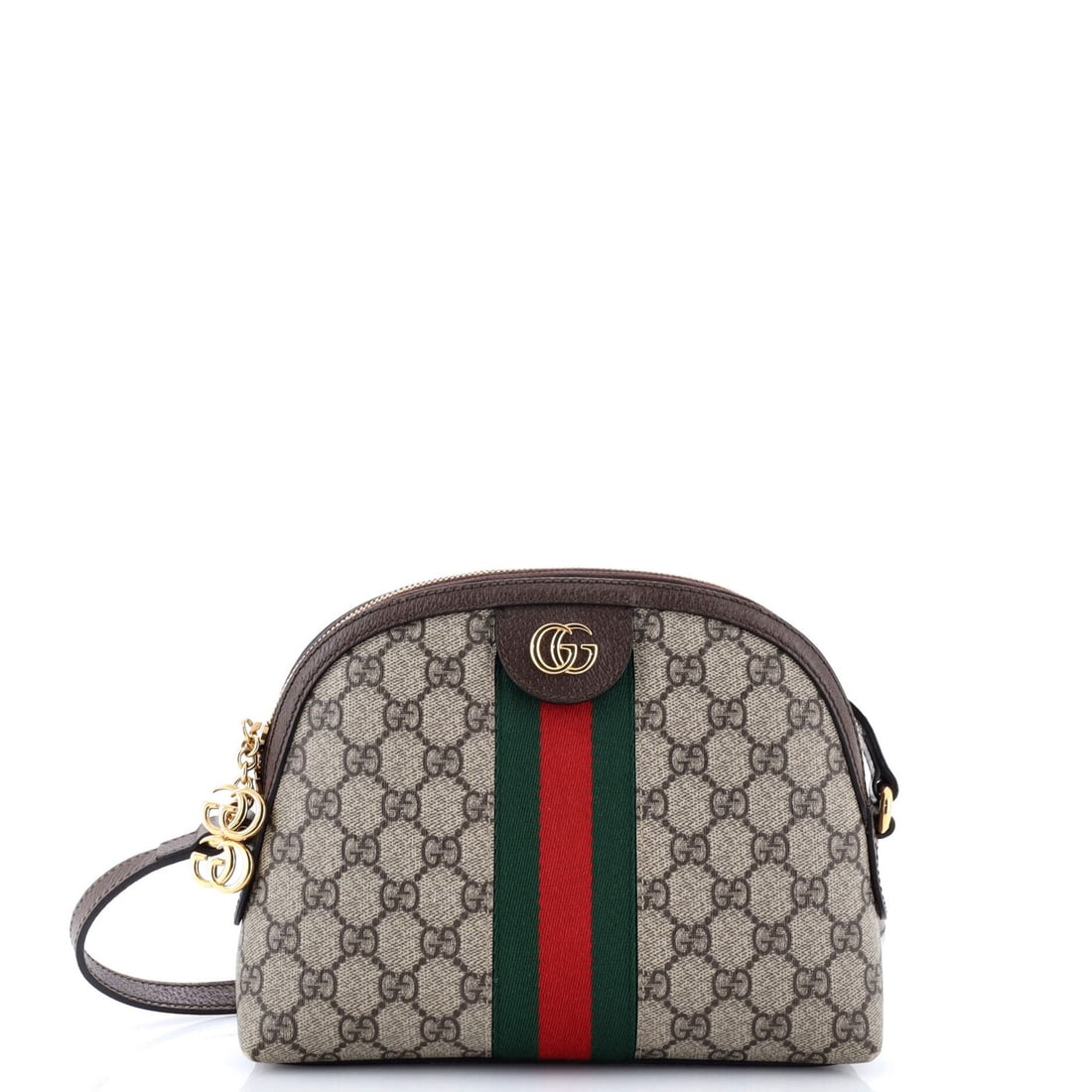 Small Gucci Ophidia Dome Shoulder Bag GG Coated Canvas (1 of 6)