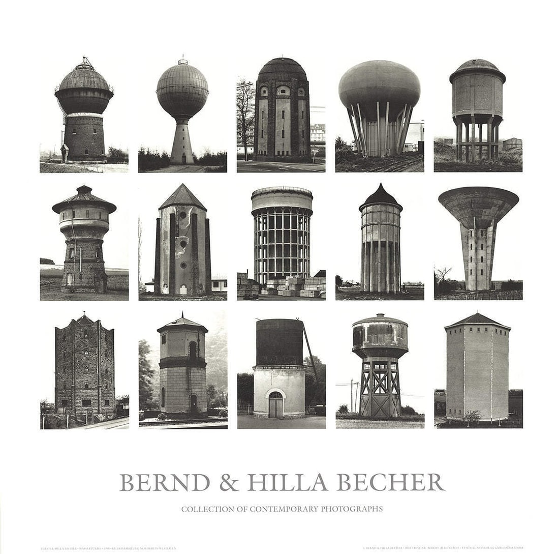Black BERND AND HILLA BECHER Water Towers 27.5" x 27.5" Poster 2005 Photography: Black BERND AND HILLA BECHER Water Towers 27.5" x 27.5" Poster 2005 Photography This listing features Black BERND AND HILLA BECHER Water Towers 27.5" x 27.5" Poster 2005 Photography. Item specifics