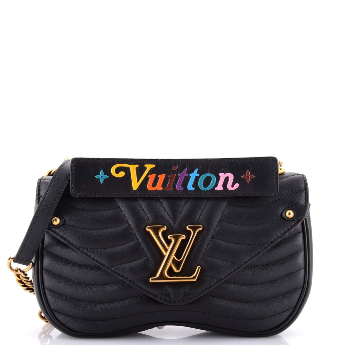 MM Louis Vuitton New Wave Chain Bag Quilted Leather: MM Louis Vuitton New Wave Chain Bag Quilted Leather This listing features MM Louis Vuitton New Wave Chain Bag Quilted Leather. Item specifics are provided below. Item Specifics: Brand: Louis Vuitton