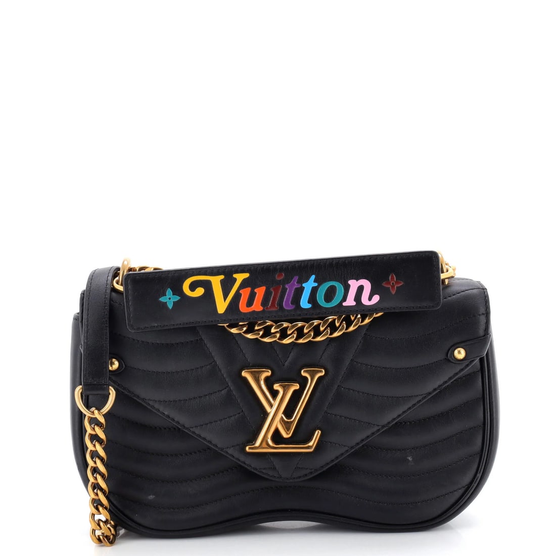 MM Louis Vuitton New Wave Chain Bag Quilted Leather: MM Louis Vuitton New Wave Chain Bag Quilted Leather This listing features MM Louis Vuitton New Wave Chain Bag Quilted Leather. Item specifics are provided below. Item Specifics: Brand: Louis Vuitton