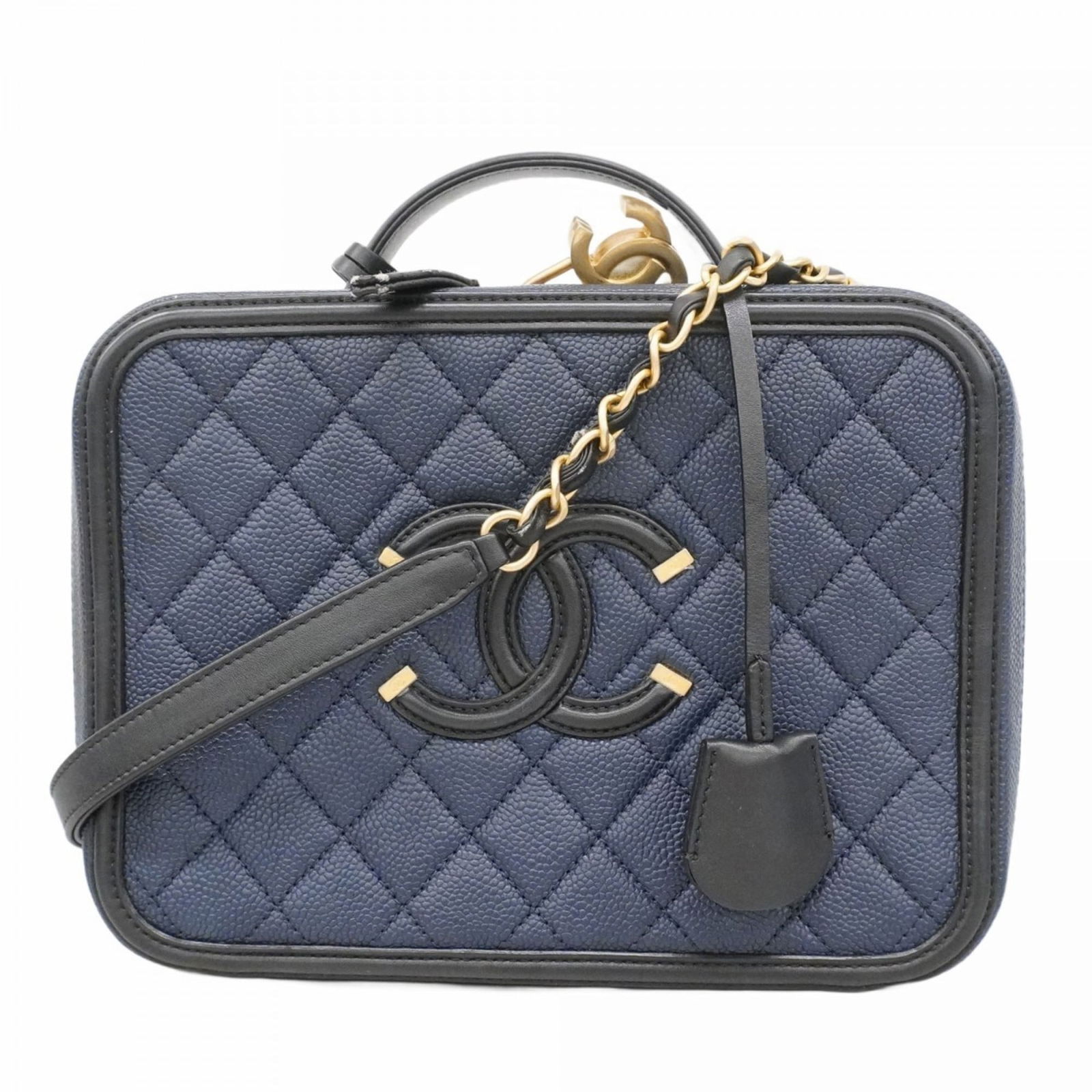 Calfskin Chanel Vanity Bag Grained (1 of 19)