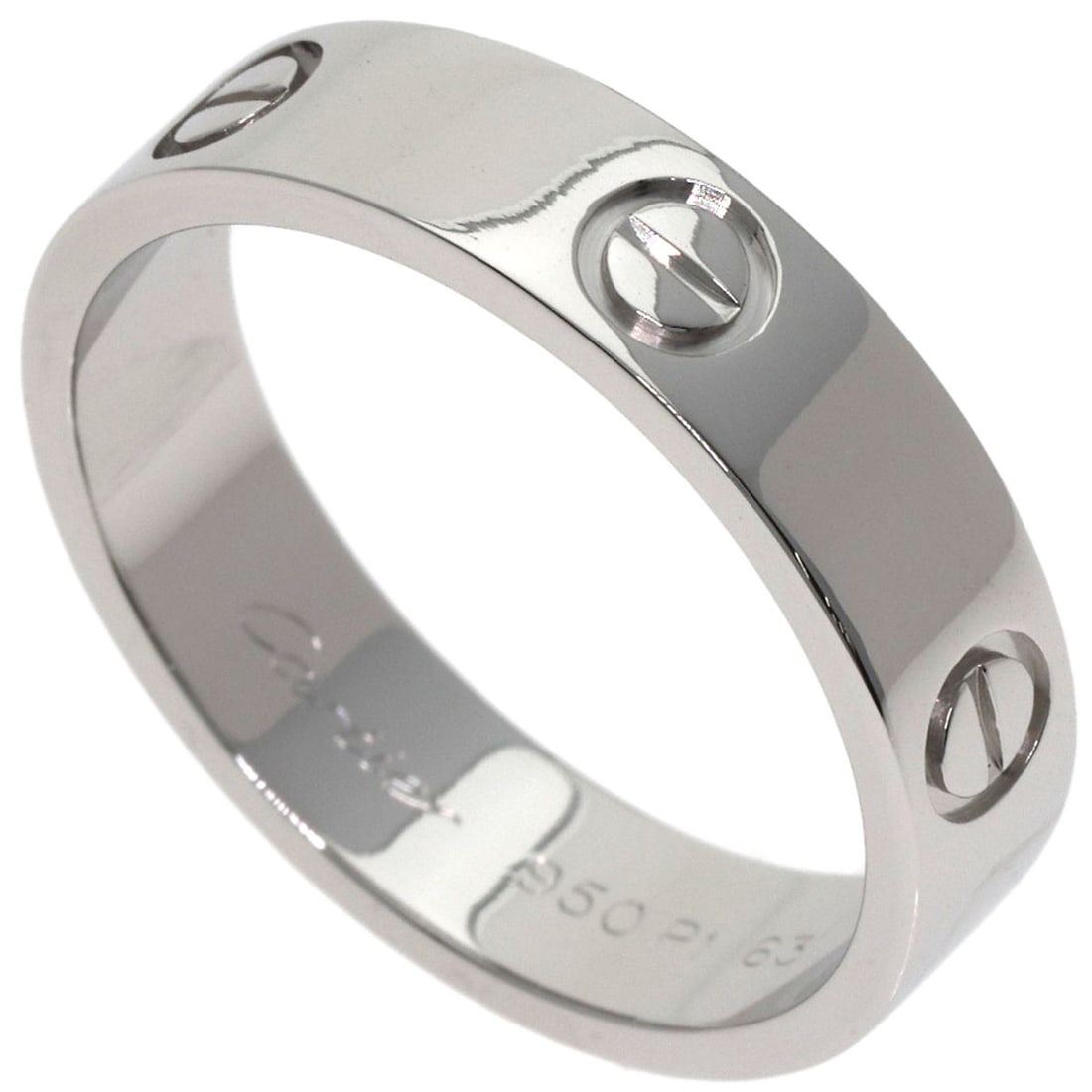 unisex CARTIER love ring #63 Ring Platinum PT950 (1 of 8)