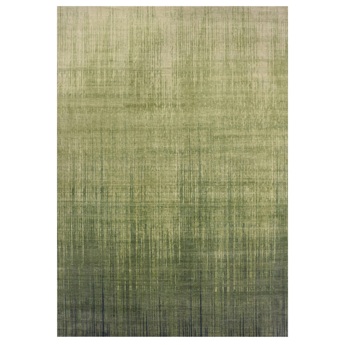 Rug 10'x14'4" Herbal Green Hand Knotted Vertical Ombre Design Soft Wool: Rug 10'x14'4" Herbal Green Hand Knotted Vertical Ombre Design Soft Wool This listing features Rug 10'x14'4" Herbal Green Hand Knotted Vertical Ombre Design Soft Wool. Item specifics are provided below