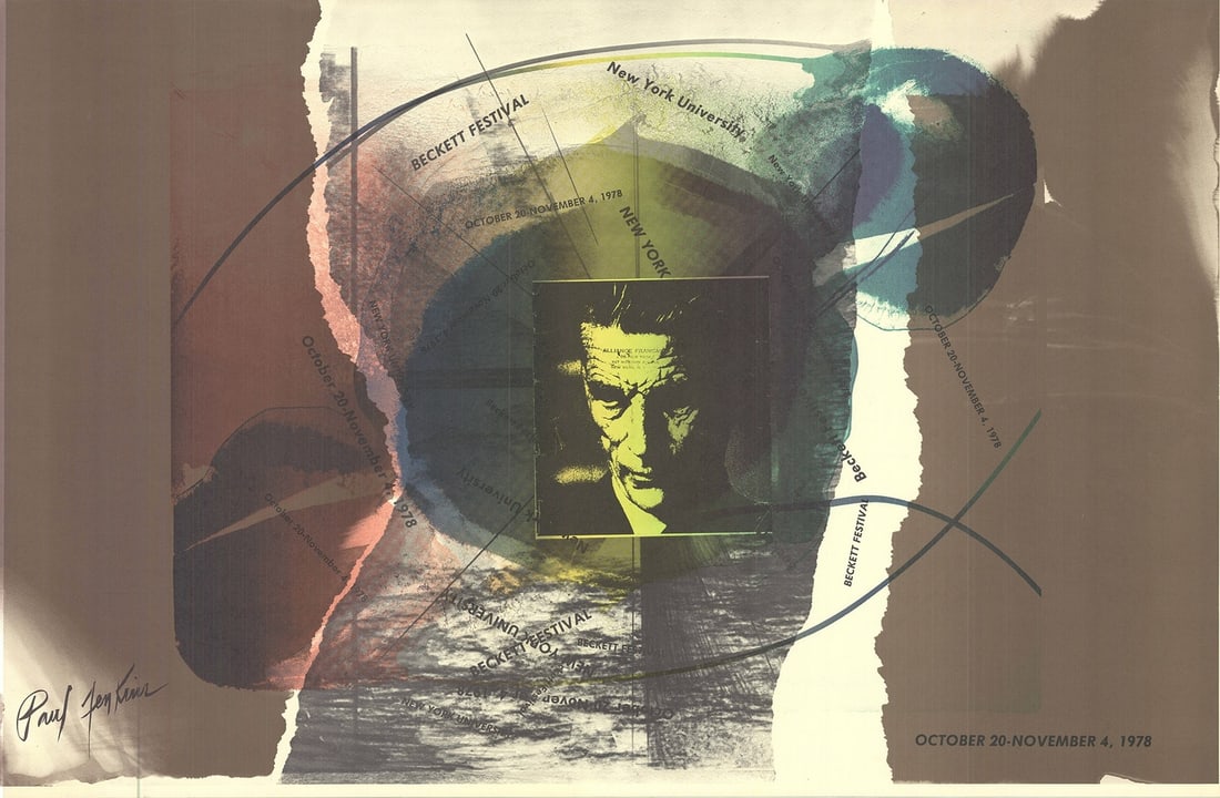 Multicolo PAUL JENKINS Beckett Festival 24" x 37" Offset Lithograph 1978 Pop Art (1 of 1)