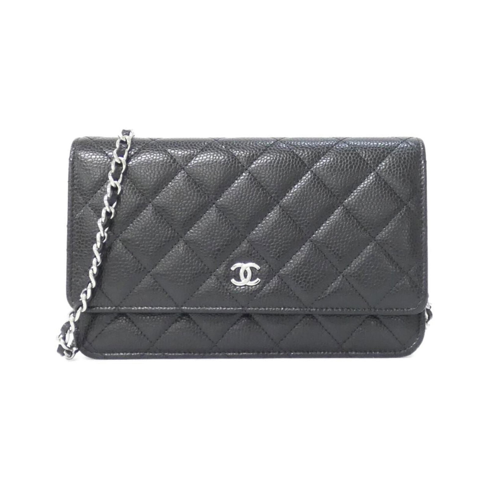 Calfskin Chanel Chain/ Shoulder Wallet Grained (1 of 6)
