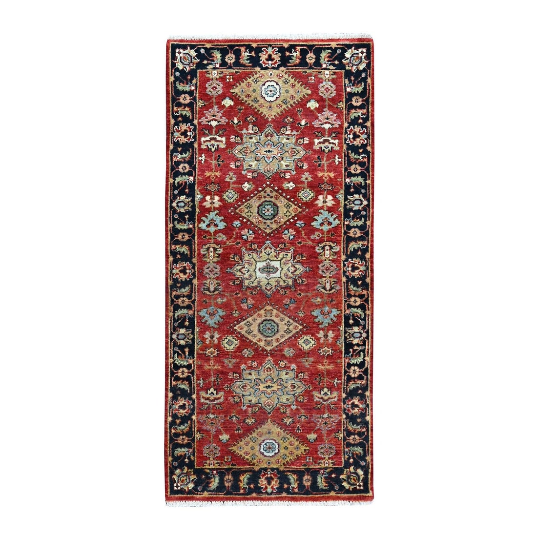 Motif Hand Knotted Wool Runner Rug 2'7"x6' Red Karjihooz Design Geometric: Motif Hand Knotted Wool Runner Rug 2'7"x6' Red Karjihooz Design Geometric This listing features Motif Hand Knotted Wool Runner Rug 2'7"x6' Red Karjihooz Design Geometric. Item specifics are provided b