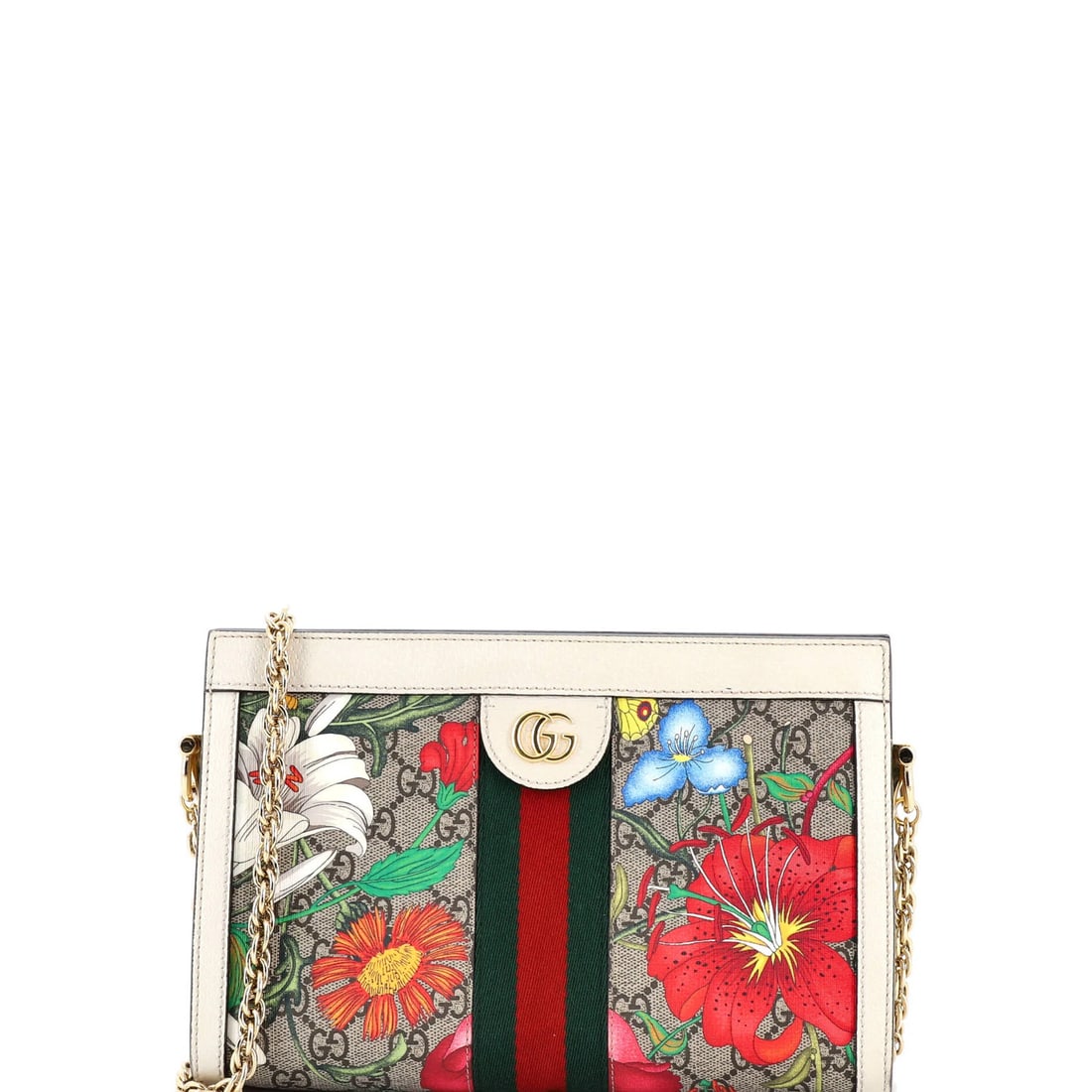 Small Gucci Ophidia Chain Shoulder Bag Flora GG Coated Canvas: Small Gucci Ophidia Chain Shoulder Bag Flora GG Coated Canvas This listing features Small Gucci Ophidia Chain Shoulder Bag Flora GG Coated Canvas. Item specifics are provided below. Item Specifics: Br