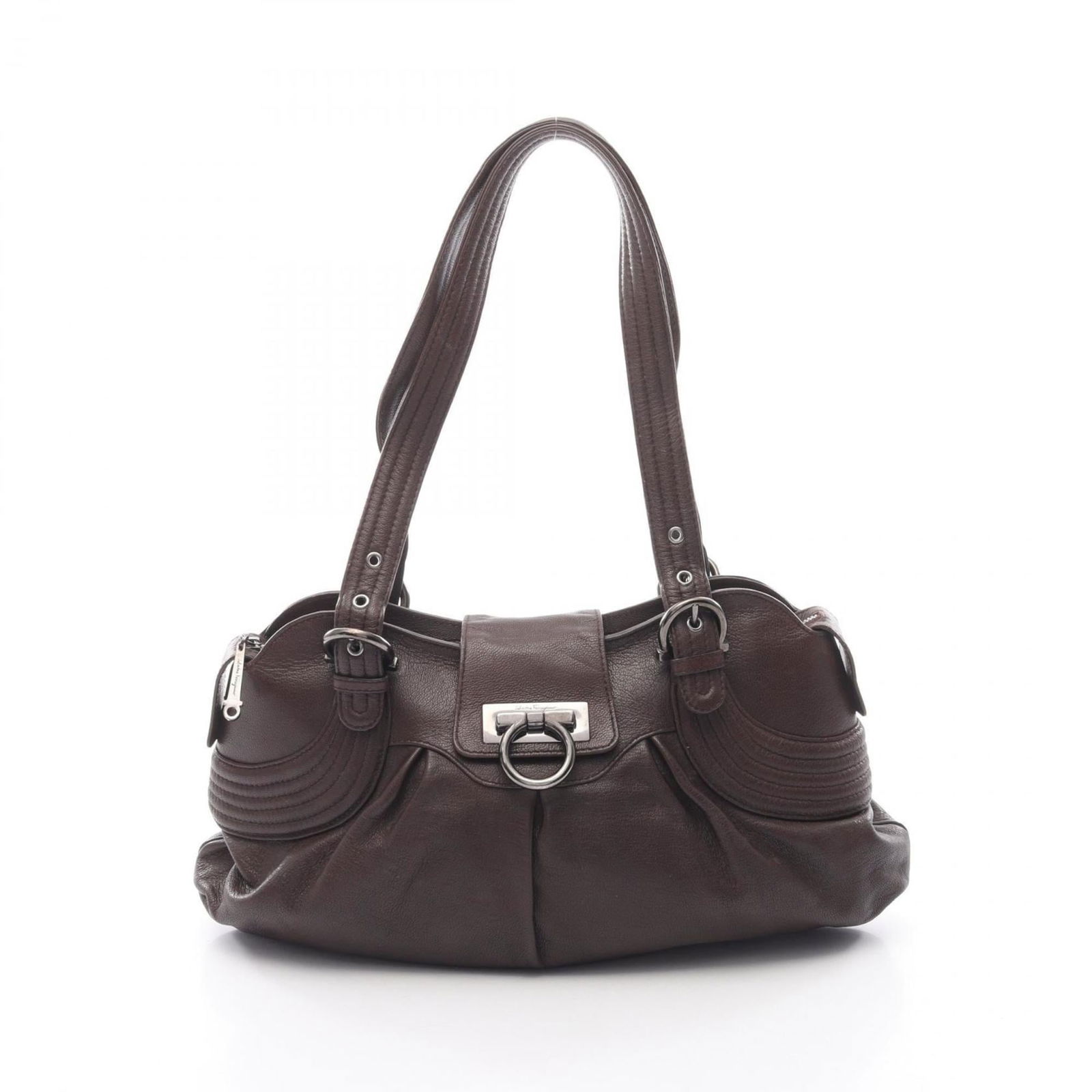Leather Salvatore Ferragamo Handbag: Leather Salvatore Ferragamo Handbag This listing features Leather Salvatore Ferragamo Handbag. Item specifics are provided below. Item Specifics: Brand: Salvatore Ferragamo Type: Handbag Material: