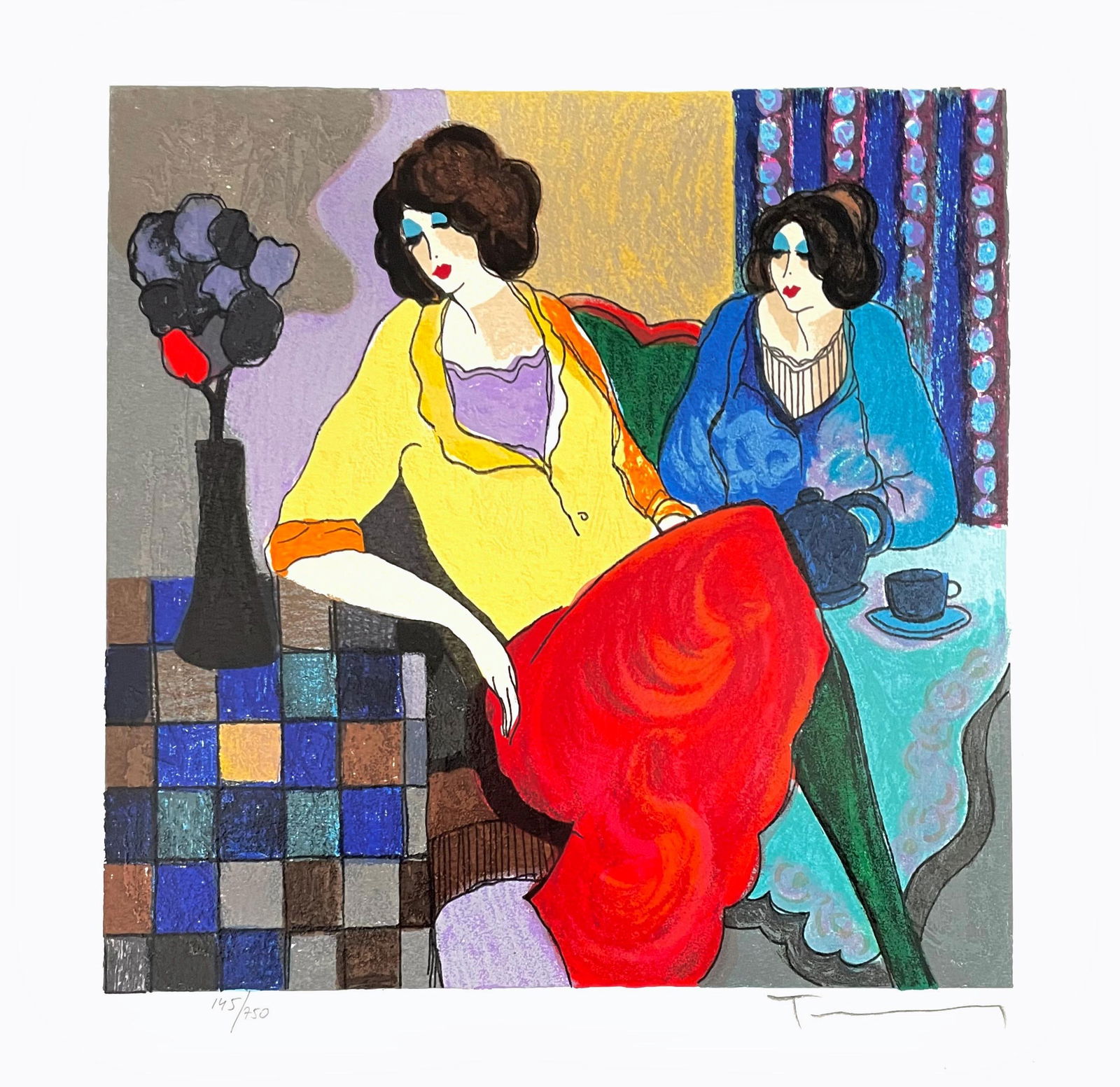 Silkscreen - Itzchak Tarkay - Sisters - Signed - 5