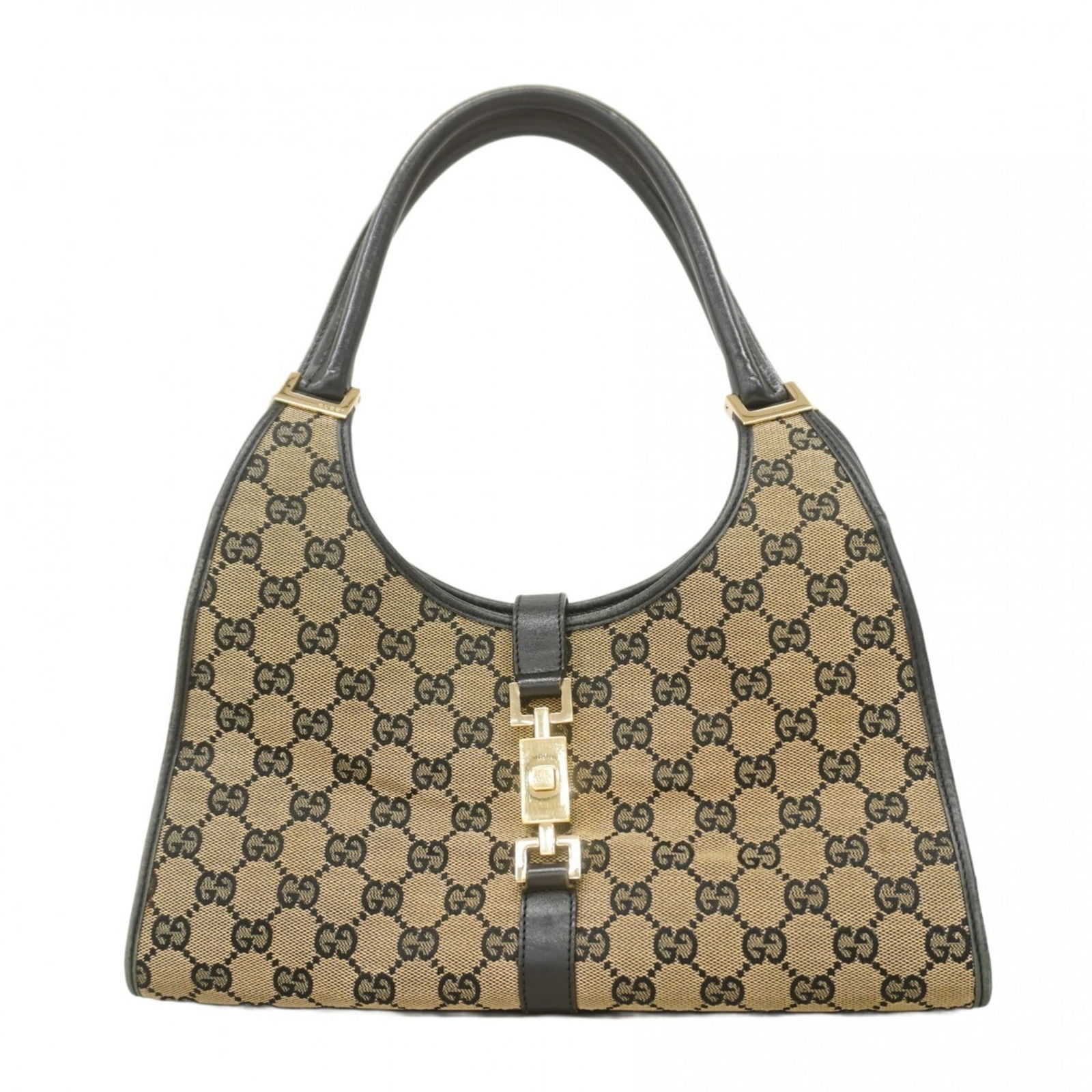 Canvas Gucci Handbag: Canvas Gucci Handbag This listing features Canvas Gucci Handbag. Item specifics are provided below. Item Specifics: Brand: Gucci Type: Handbag Material: Canvas Color: Black, Brown Hardware Color: Cham
