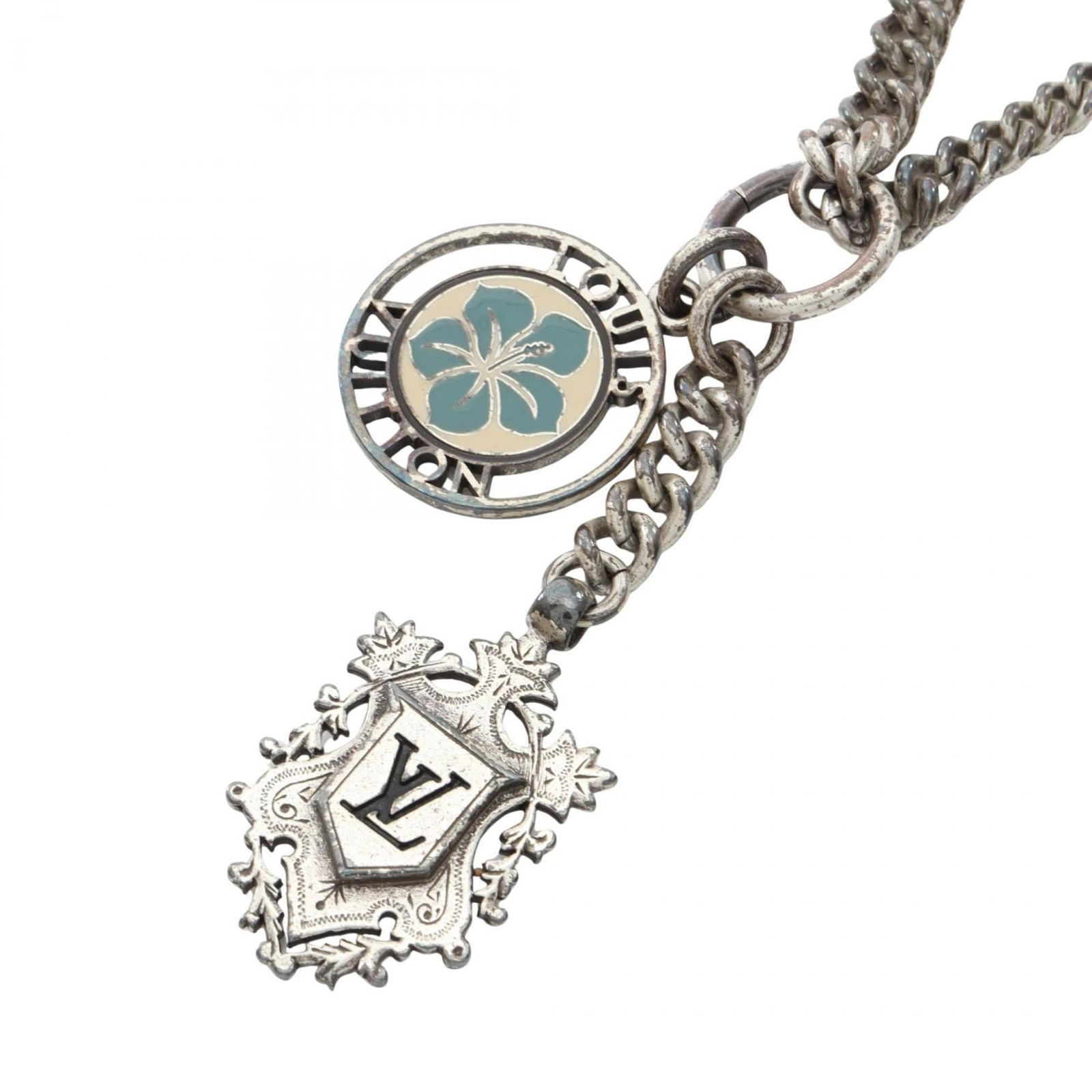MP0128 - Louis Vuitton Victoria Pendant Necklace in Stainless Steel - Silver: MP0128 - Louis Vuitton Victoria Pendant Necklace in Stainless Steel - Silver This listing features MP0128 - Louis Vuitton Victoria Pendant Necklace in Stainless Steel - Silver. Item specifics are