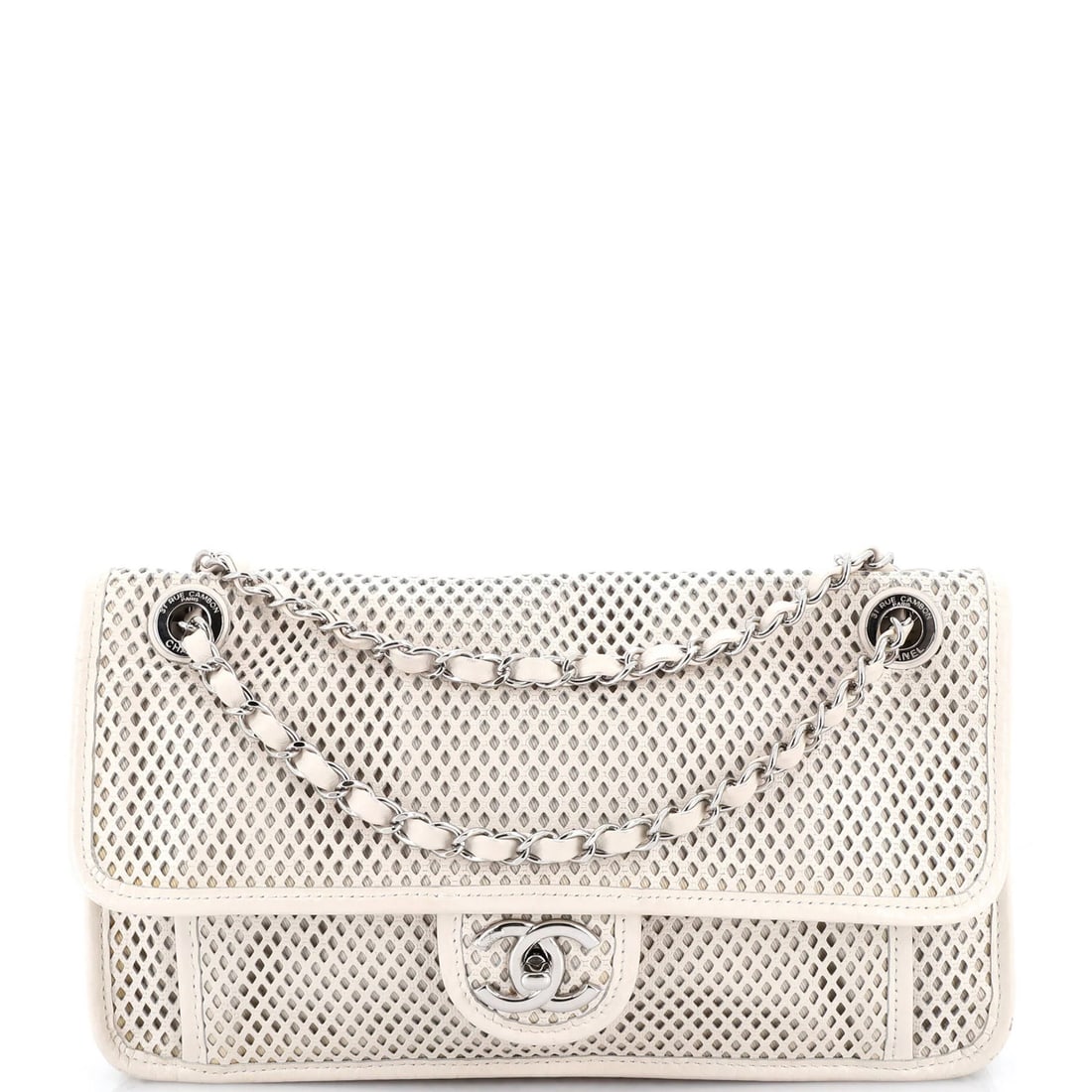 Medium Chanel Up In The Air Flap Bag Perforated Leather: Medium Chanel Up In The Air Flap Bag Perforated Leather This listing features Medium Chanel Up In The Air Flap Bag Perforated Leather. Item specifics are provided below. Item Specifics: Brand: