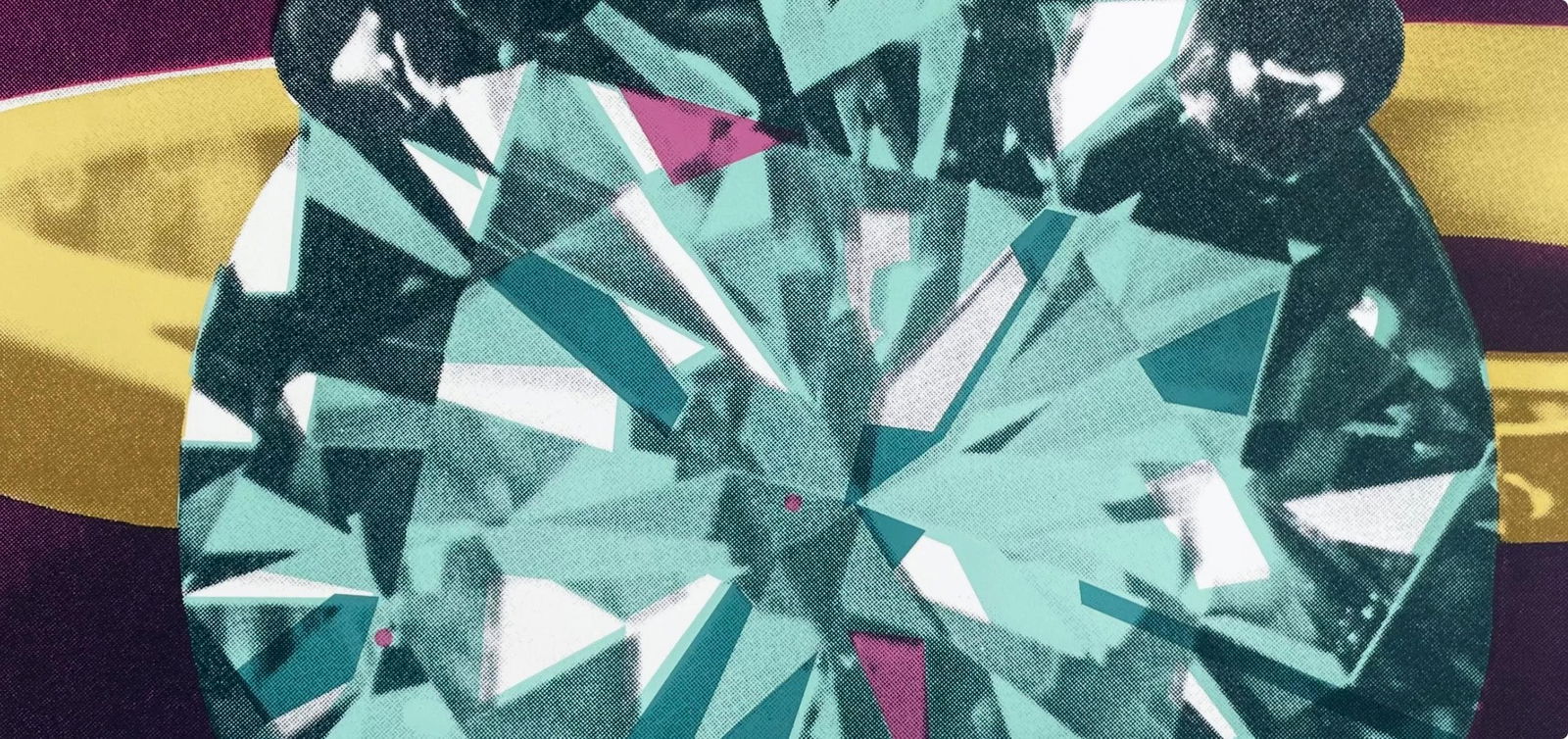 Silkscreen - Richard Bernstein - Diamond Ring - Signed - 2