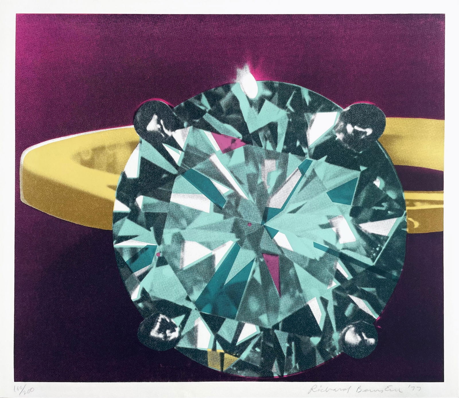 Silkscreen - Richard Bernstein - Diamond Ring - Signed - 6