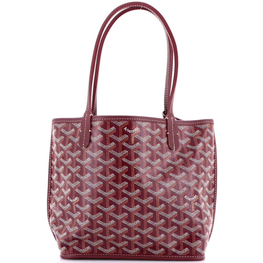 Mini Goyard Anjou Reversible Tote Coated Canvas: Mini Goyard Anjou Reversible Tote Coated Canvas This listing features Mini Goyard Anjou Reversible Tote Coated Canvas. Item specifics are provided below. Item Specifics: Brand: Goyard Exterior