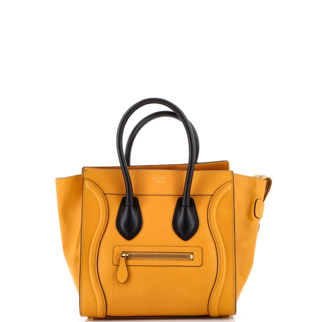 Micro Celine Bicolor Luggage Bag Leather: Micro Celine Bicolor Luggage Bag Leather This listing features Micro Celine Bicolor Luggage Bag Leather. Item specifics are provided below. Item Specifics: Brand: Celine Exterior Material: Leather Sty