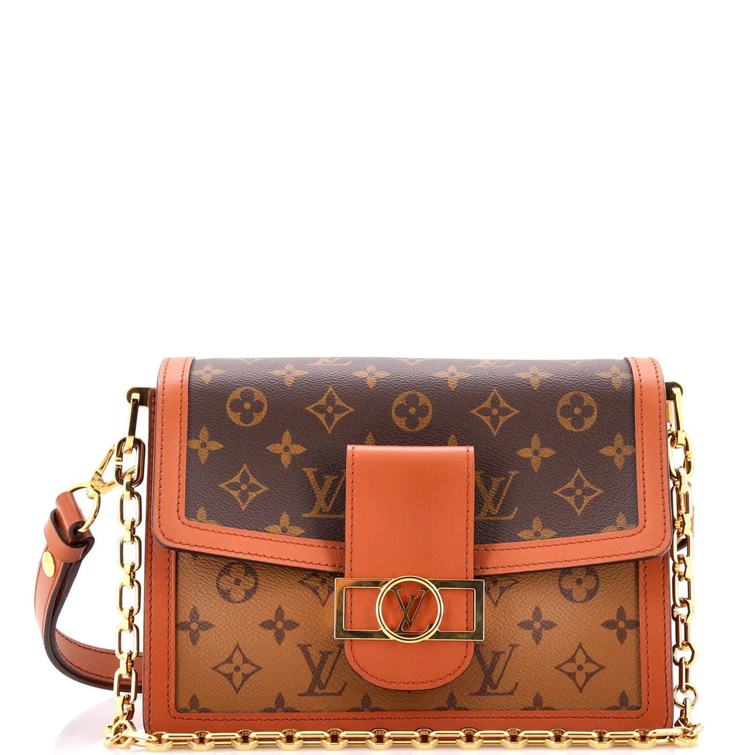 MM Louis Vuitton Dauphine Shoulder Bag Reverse Monogram Canvas: MM Louis Vuitton Dauphine Shoulder Bag Reverse Monogram Canvas This listing features MM Louis Vuitton Dauphine Shoulder Bag Reverse Monogram Canvas. Item specifics are provided below. Item
