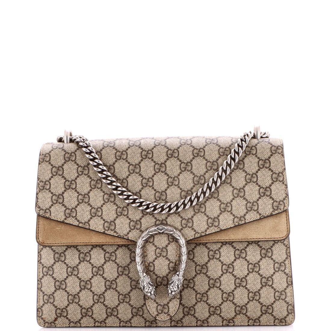 Medium Gucci Dionysus Bag GG Coated Canvas: Medium Gucci Dionysus Bag GG Coated Canvas This listing features Medium Gucci Dionysus Bag GG Coated Canvas. Item specifics are provided below. Item Specifics: Brand: Gucci Exterior Material: Canvas
