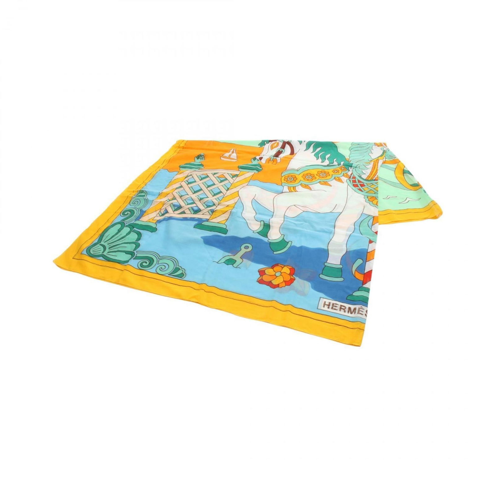 Cotton Hermes Scarf: Cotton Hermes Scarf This listing features Cotton Hermes Scarf. Item specifics are provided below. Item Specifics: Brand: Hermes Type: Scarf Gender: Women Color: Multi-Color, Yellow Material: Cotton