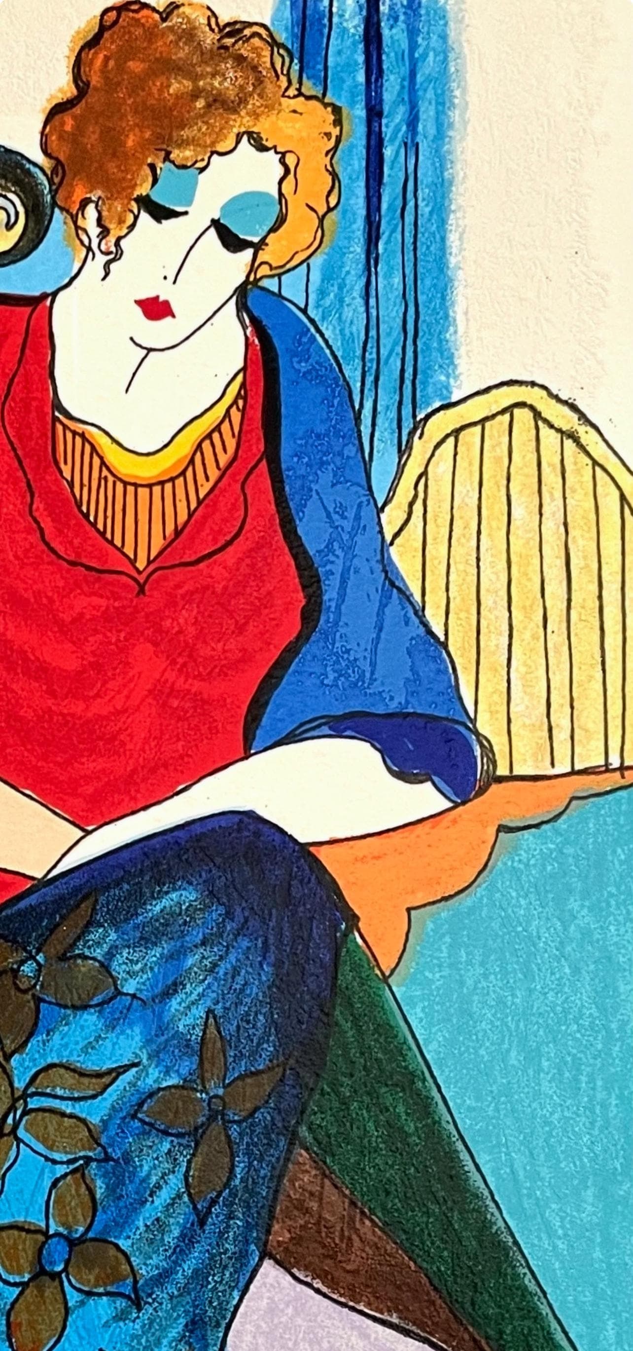 Silkscreen - Itzchak Tarkay - Waiting - Signed - 4