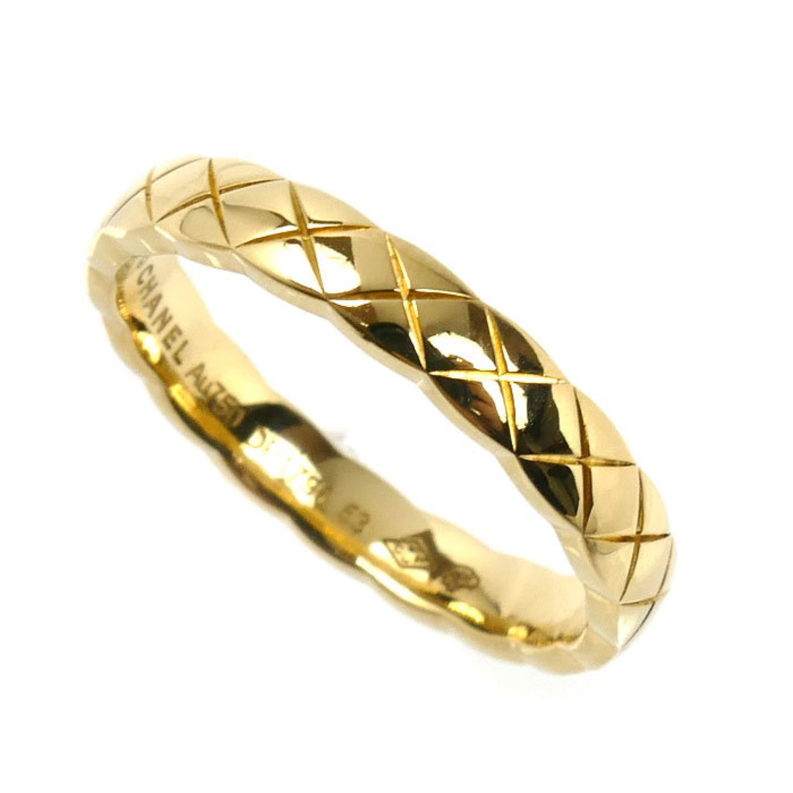 (18K) Chanel Band Ring Yellow Gold: (18K) Chanel Band Ring Yellow Gold This listing features (18K) Chanel Band Ring Yellow Gold. Item specifics are provided below. Item Specifics: Brand: Chanel Type: Band Ring Gender: Women Material: Ye