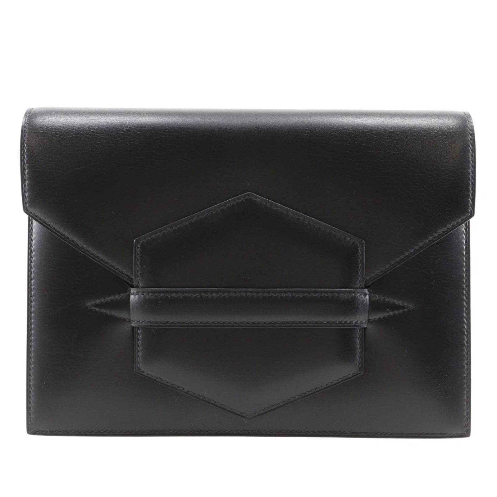 Leather Hermes Clutch Bag Box Calf (1 of 11)