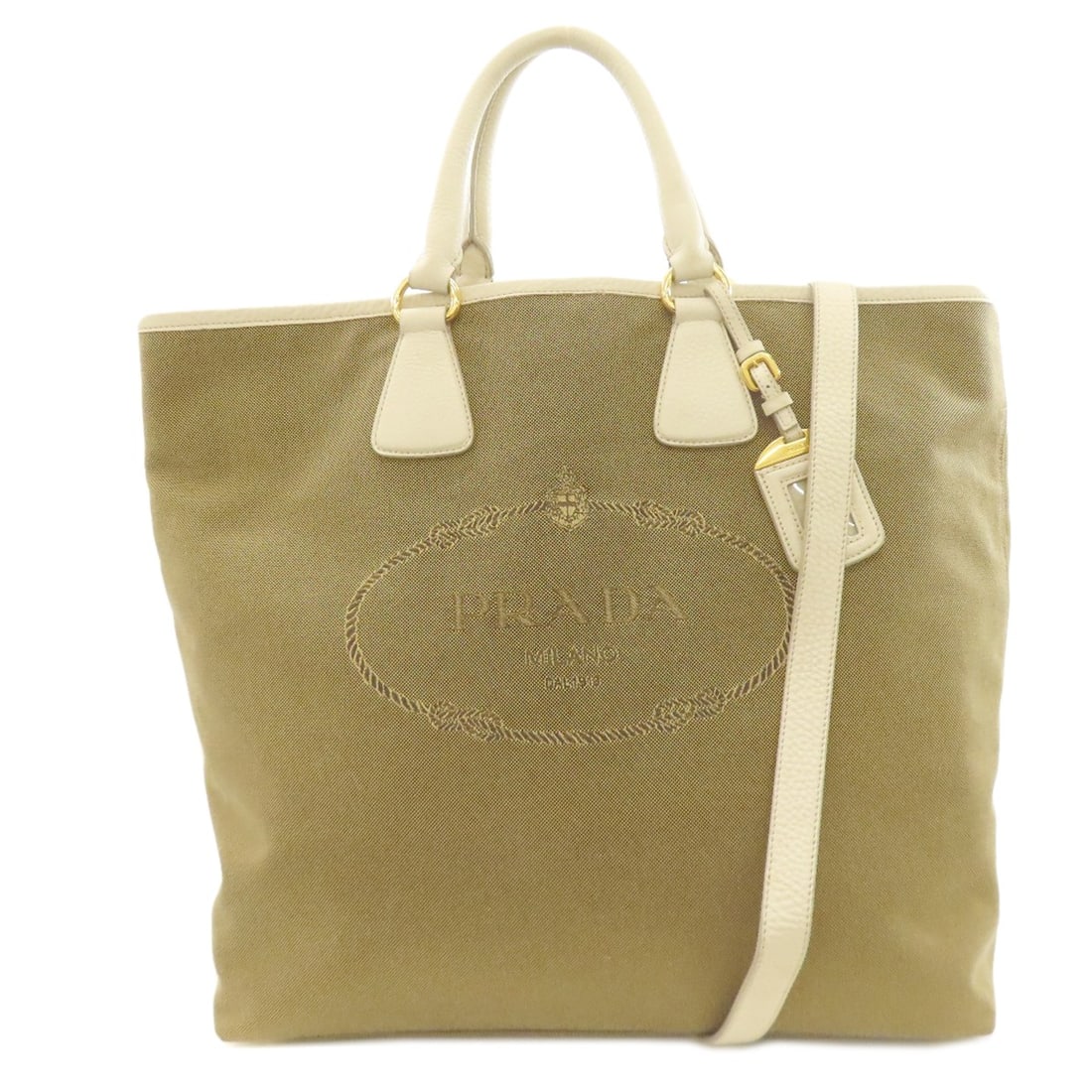 Canvas PRADA 2WAY Tote Bag: Canvas PRADA 2WAY Tote Bag This listing features Canvas PRADA 2WAY Tote Bag. Item specifics are provided below. Item Specifics: Brand: PRADA Style: Tote Bag Exterior Material: Canvas Exterior Color:
