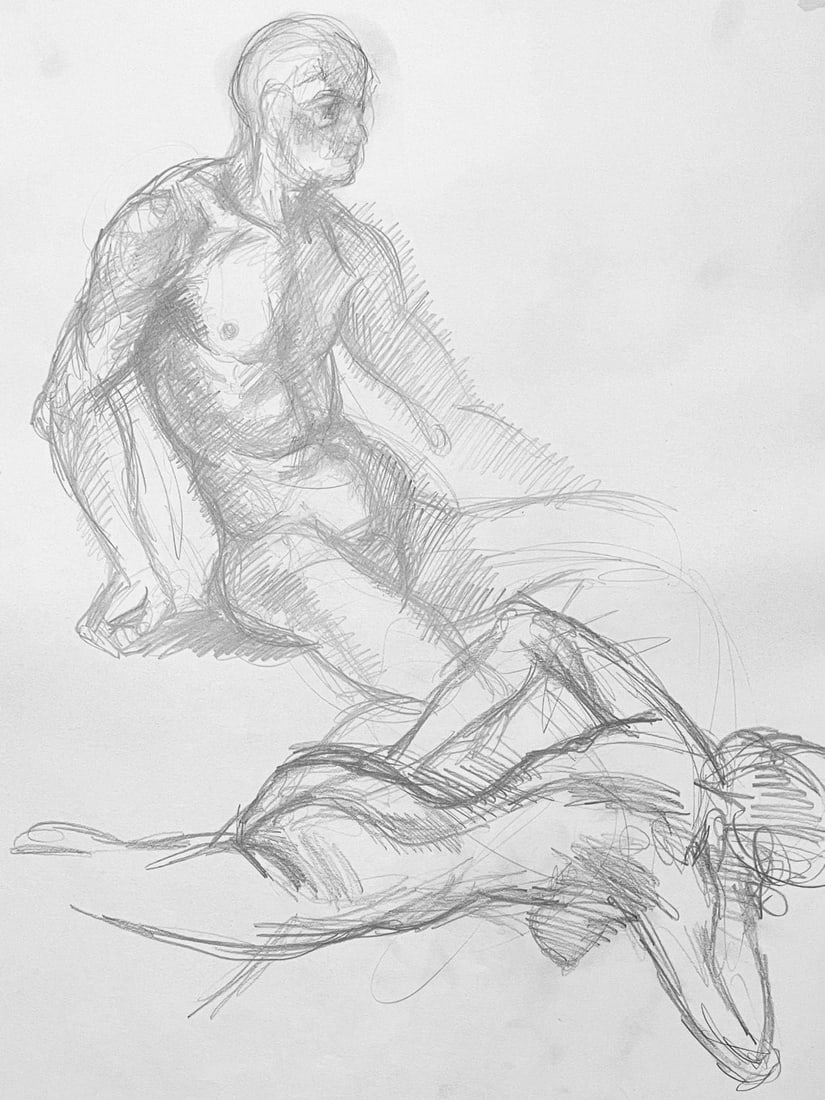 Original Drawing - Ian Hornak - Renaissance Male and Female Nude Figure Study - 1963: Original Drawing - Ian Hornak - Renaissance Male and Female Nude Figure Study - 1963 This listing features Original Drawing - Ian Hornak - Renaissance Male and Female Nude Figure Study - 1963. Item
