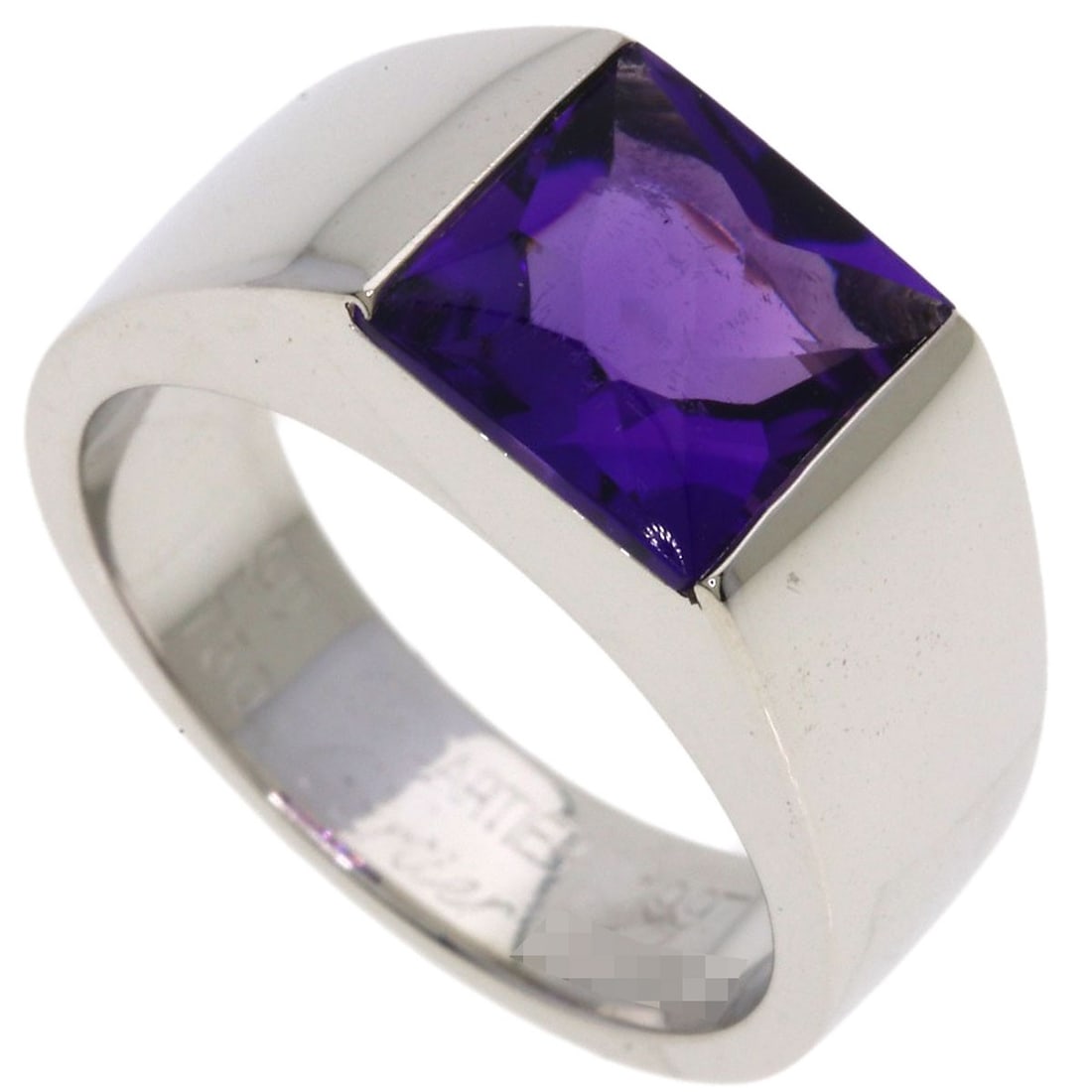 Gold CARTIER Tank Amethyst #50 Ring K18 White: Gold CARTIER Tank Amethyst #50 Ring K18 White This listing features Gold CARTIER Tank Amethyst #50 Ring K18 White. Item specifics are provided below. Item Specifics: Brand: CARTIER Style: Ring