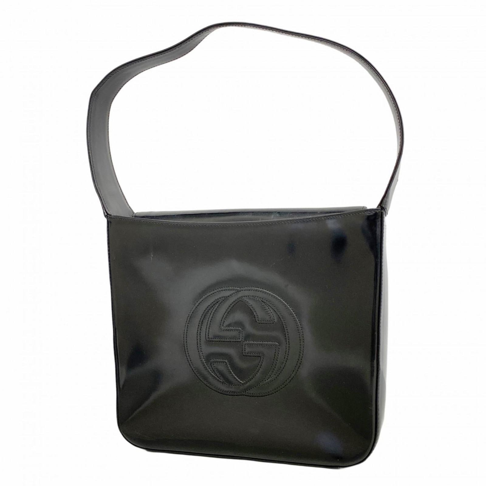 Leather Gucci Shoulder Bag Patent: Leather Gucci Shoulder Bag Patent This listing features Leather Gucci Shoulder Bag Patent. Item specifics are provided below. Item Specifics: Brand: Gucci Type: Shoulder Bag Material: Patent Leather