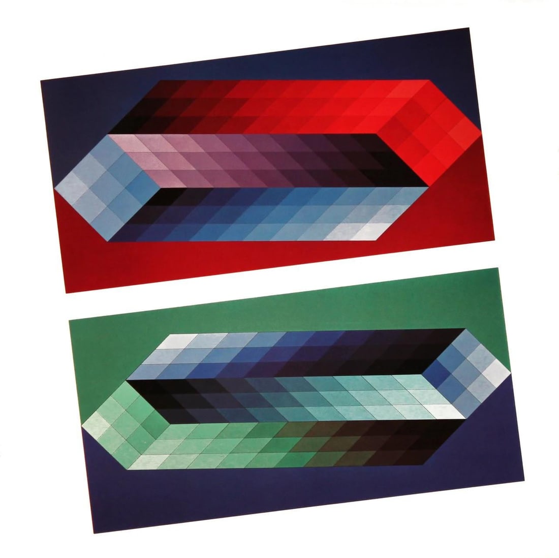 Hliogravure - Victor Vasarely - Composition - Hommage Hexagone (1 of 4)