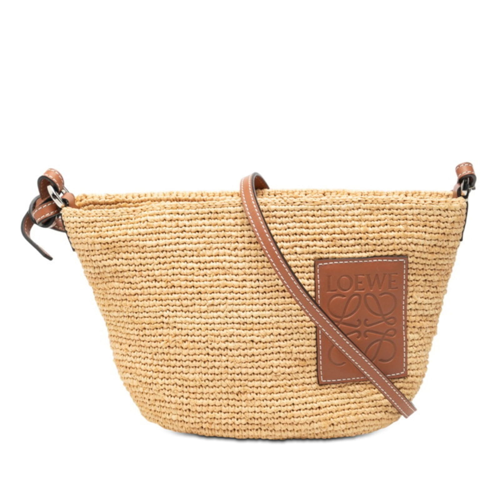 Raffia Loewe Shoulder Bag (1 of 7)