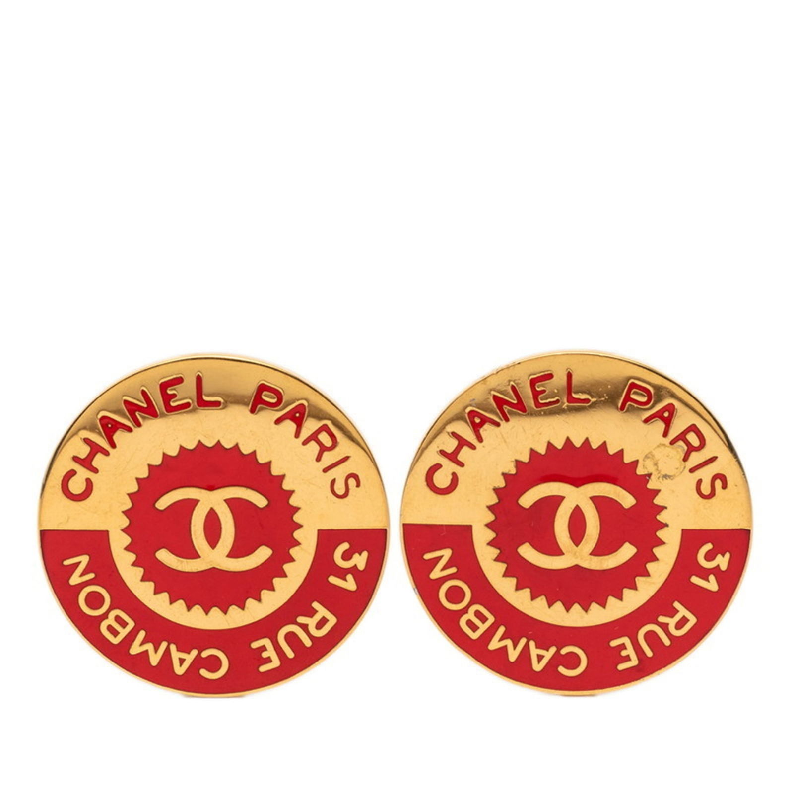 Earrings Chanel Clip: Earrings Chanel Clip This listing features Earrings Chanel Clip. Item specifics are provided below. Item Specifics: Brand: Chanel Type: Clip Earrings Gender: Women Color: Gold, Red Color Size