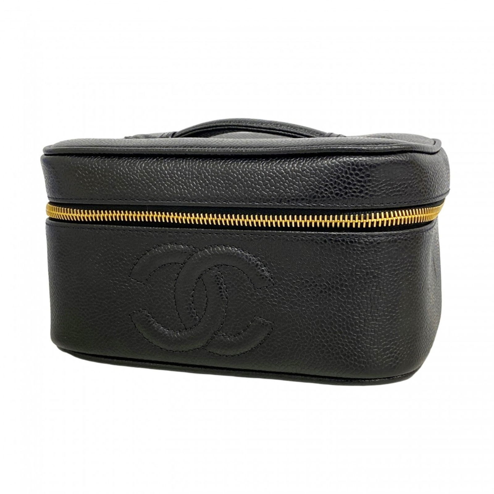 Calfskin Chanel Vanity Bag Grained: Calfskin Chanel Vanity Bag Grained This listing features Calfskin Chanel Vanity Bag Grained. Item specifics are provided below. Item Specifics: Brand: Chanel Type: Vanity Bag Material: Grained