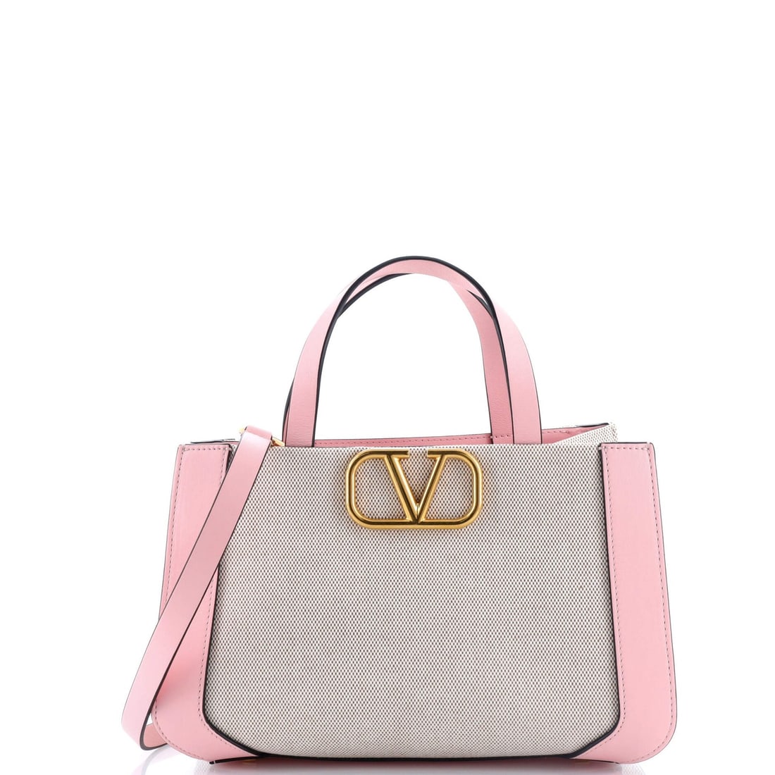 Small Valentino Garavani VLogo Shopper Tote Canvas and Leather: Small Valentino Garavani VLogo Shopper Tote Canvas and Leather This listing features Small Valentino Garavani VLogo Shopper Tote Canvas and Leather. Item specifics are provided below. Item