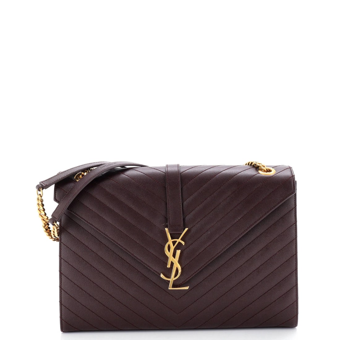 Large Saint Laurent Classic Monogram Envelope Satchel Matelasse Chevron Leather: Large Saint Laurent Classic Monogram Envelope Satchel Matelasse Chevron Leather This listing features Large Saint Laurent Classic Monogram Envelope Satchel Matelasse Chevron Leather. Item specifics