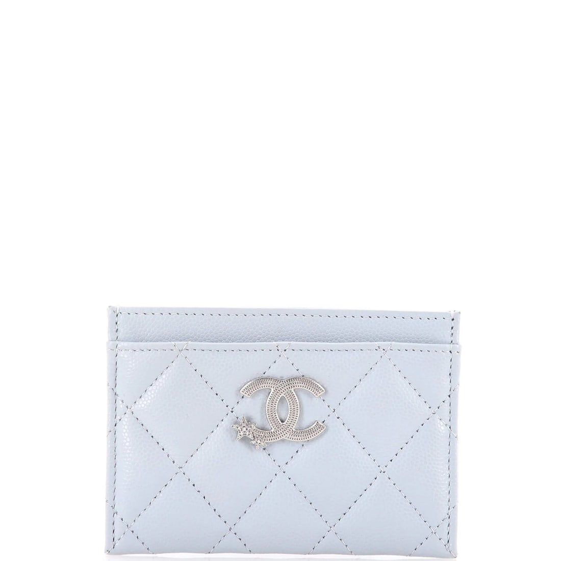 Caviar Chanel CC Stars Card Holder Quilted: Caviar Chanel CC Stars Card Holder Quilted This listing features Caviar Chanel CC Stars Card Holder Quilted. Item specifics are provided below. Item Specifics: Brand: Chanel Type: Wallets Color: Blue