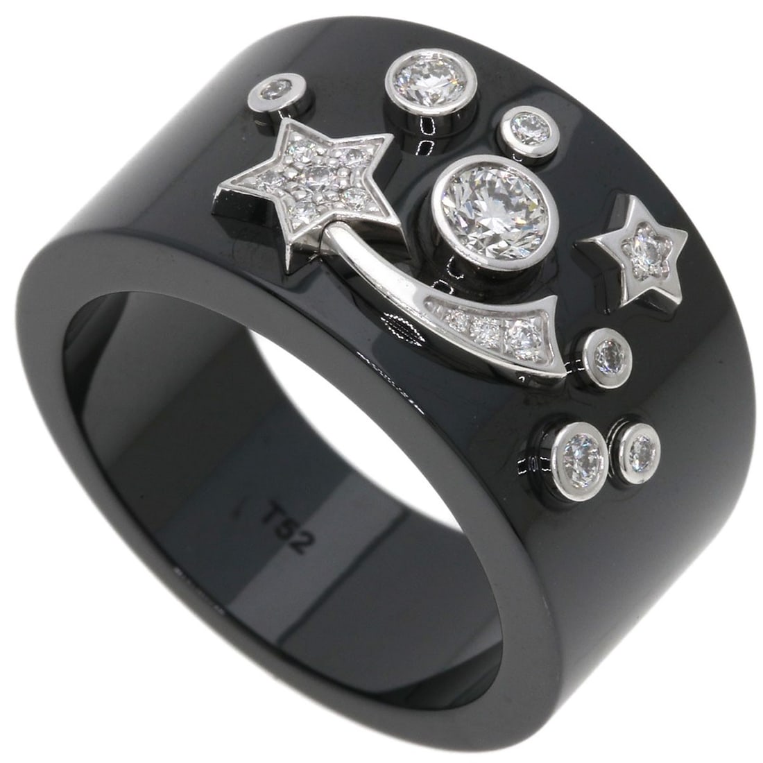 Gold CHANEL Cosmic de Chanel Comet Diamond Ceramic #52 Ring K18 White: Gold CHANEL Cosmic de Chanel Comet Diamond Ceramic #52 Ring K18 White This listing features Gold CHANEL Cosmic de Chanel Comet Diamond Ceramic #52 Ring K18 White. Item specifics are provided below. 