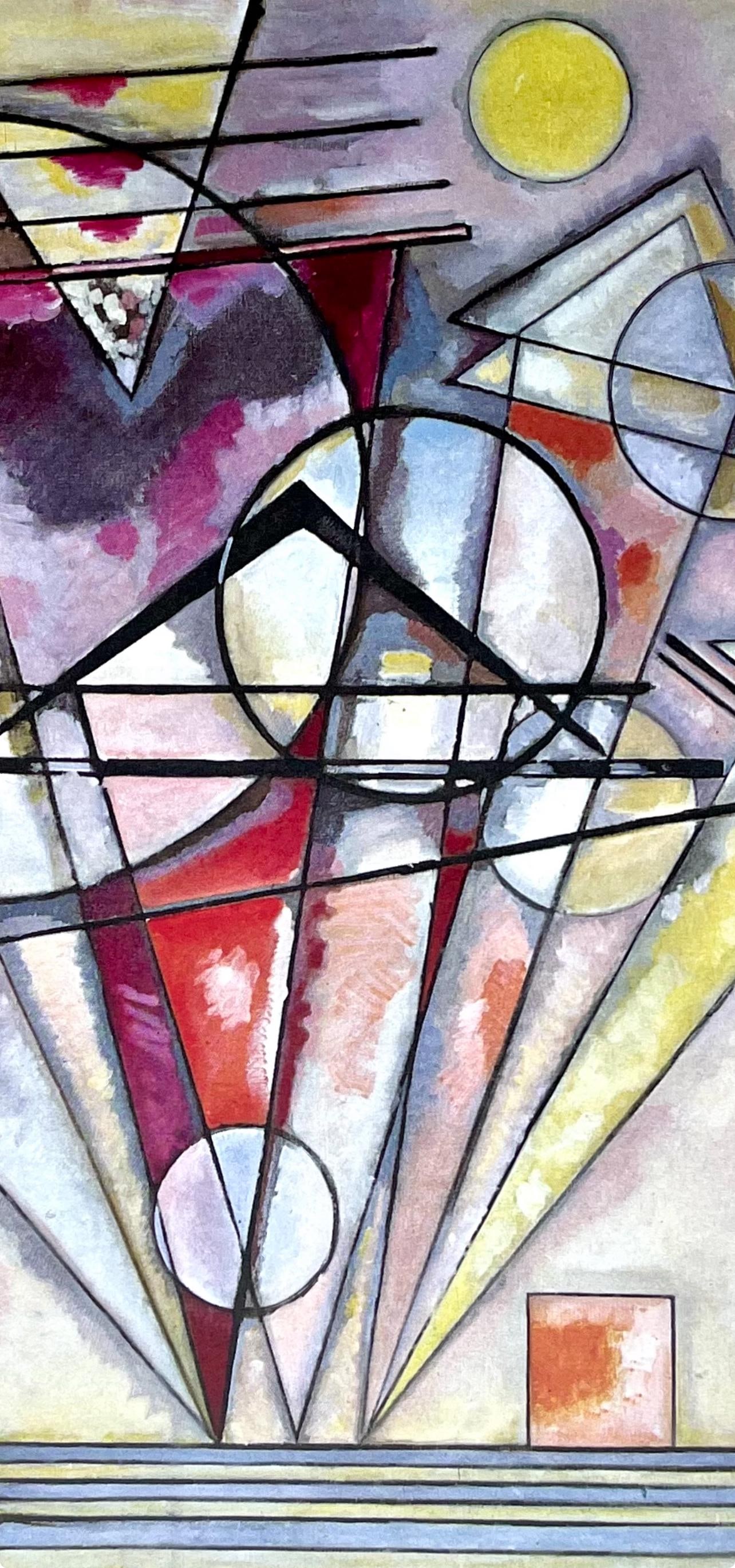 Lithograph - Wassily Kandinsky - Composition - Derrire le miroir - 2