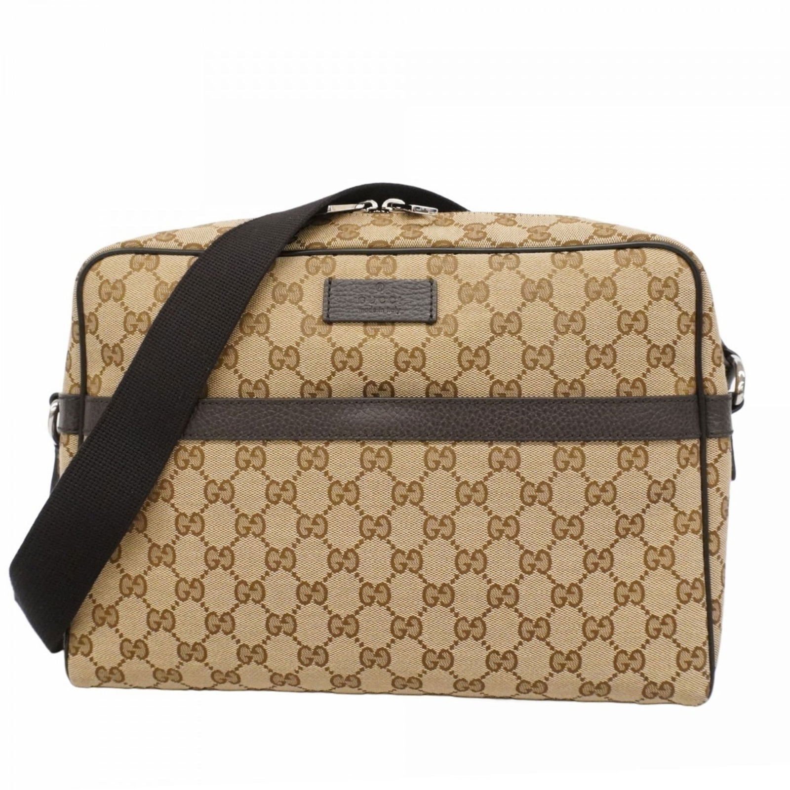 Canvas Gucci Shoulder Bag: Canvas Gucci Shoulder Bag This listing features Canvas Gucci Shoulder Bag. Item specifics are provided below. Item Specifics: Brand: Gucci Type: Shoulder Bag Material: Canvas Color: Brown Hardware