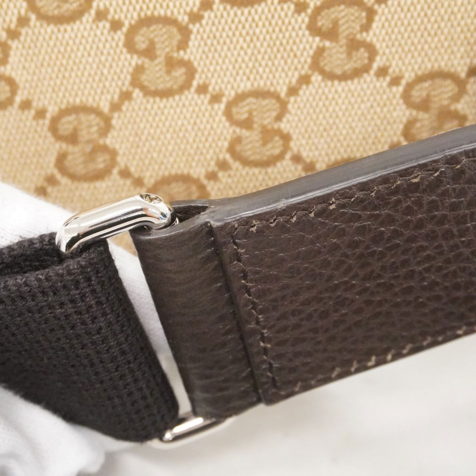 Canvas Gucci Shoulder Bag - 7