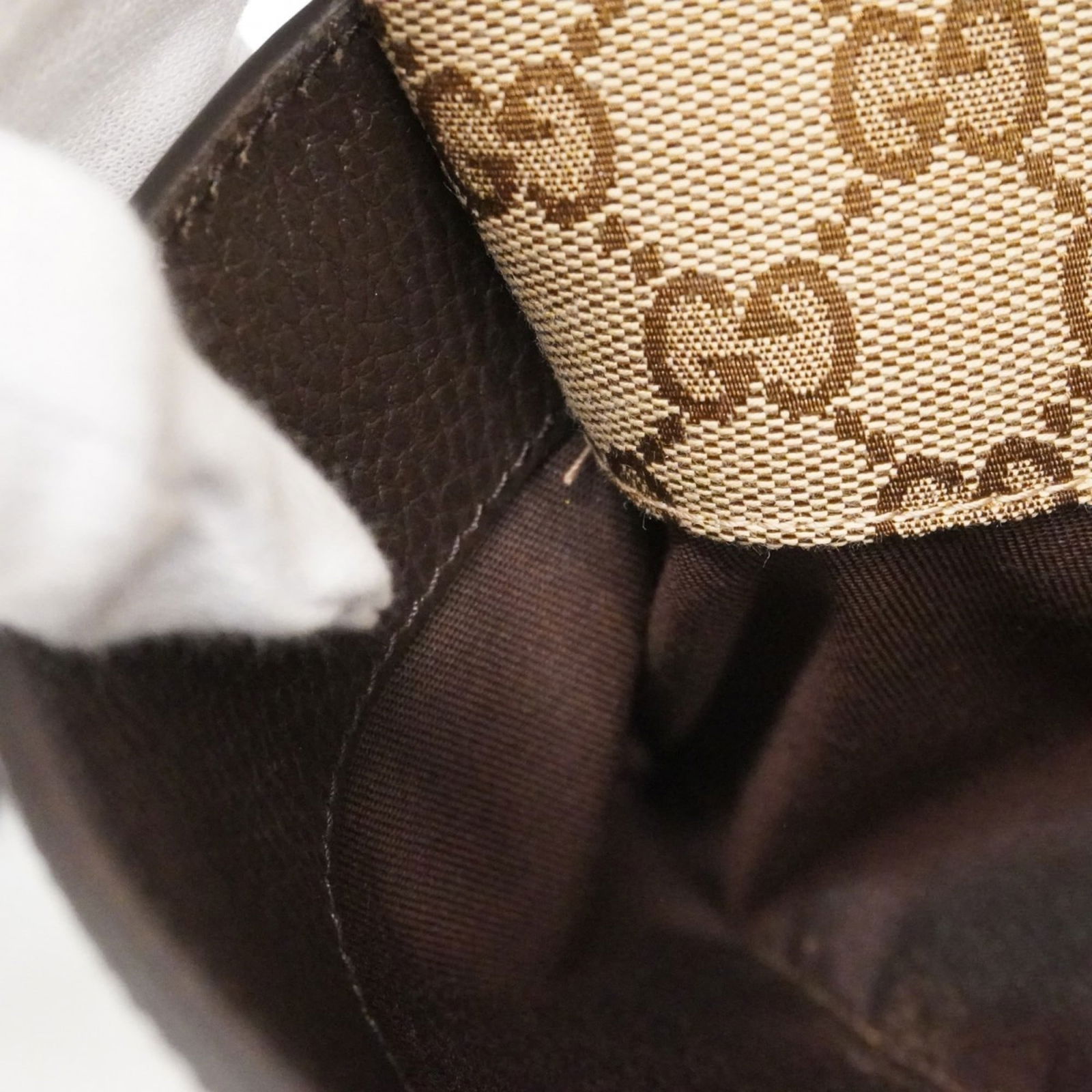 Canvas Gucci Shoulder Bag - 8