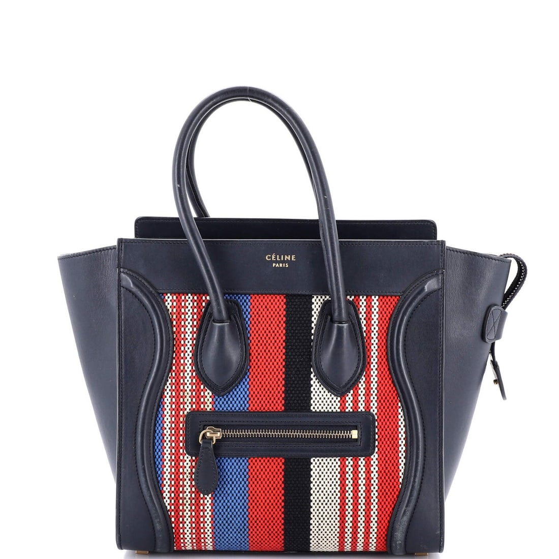 Micro Celine Luggage Bag Canvas and Leather (1 of 6)