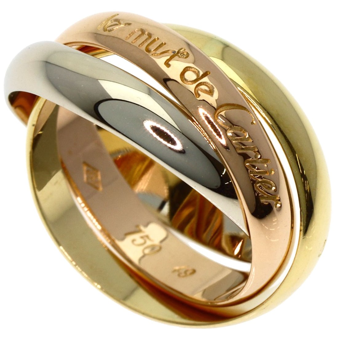 Gold CARTIER Trinity #49 Ring K18 Yellow Gold 18K Pink: Gold CARTIER Trinity #49 Ring K18 Yellow Gold 18K Pink This listing features Gold CARTIER Trinity #49 Ring K18 Yellow Gold 18K Pink. Item specifics are provided below. Item Specifics: Brand: CARTIER