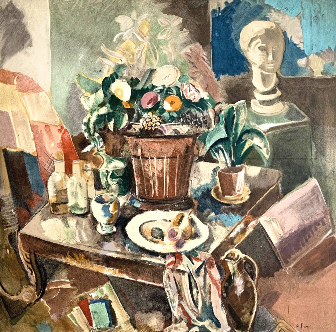 Lithograph - Charles Dufresne - Nature morte au pot de fleurs - Collection Pierre Lvy: Lithograph - Charles Dufresne - Nature morte au pot de fleurs - Collection Pierre Lvy This listing features Lithograph - Charles Dufresne - Nature morte au pot de fleurs - Collection Pierre Lvy. Item
